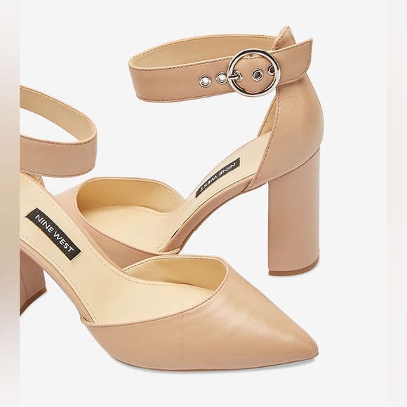 Nine West Nude Ankle Strap Heels - Picture 2 of 5